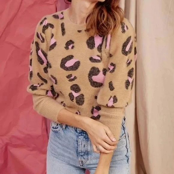 Anthropologie Dolan Left Coast Collection size small cheetah print - Picture 2 of 9